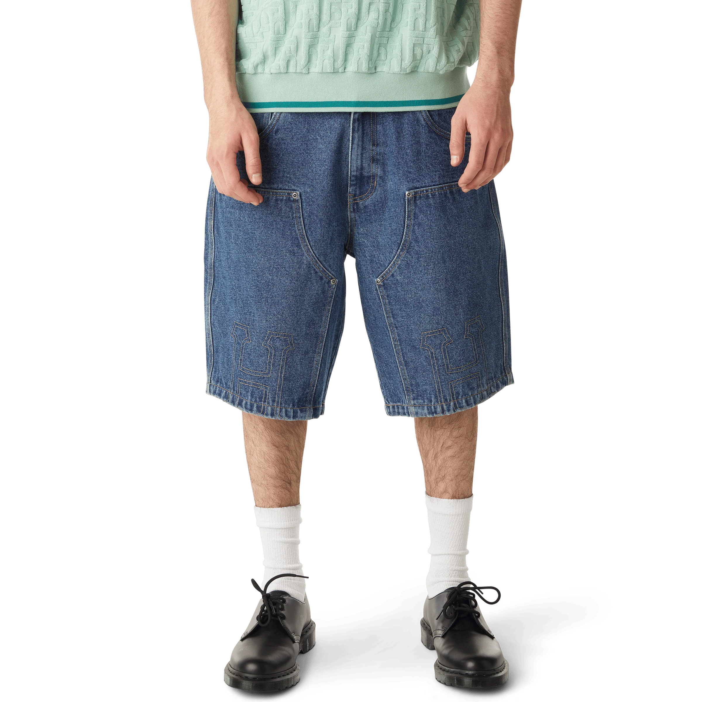 Classic H Double Knee Denim Short - Image 15