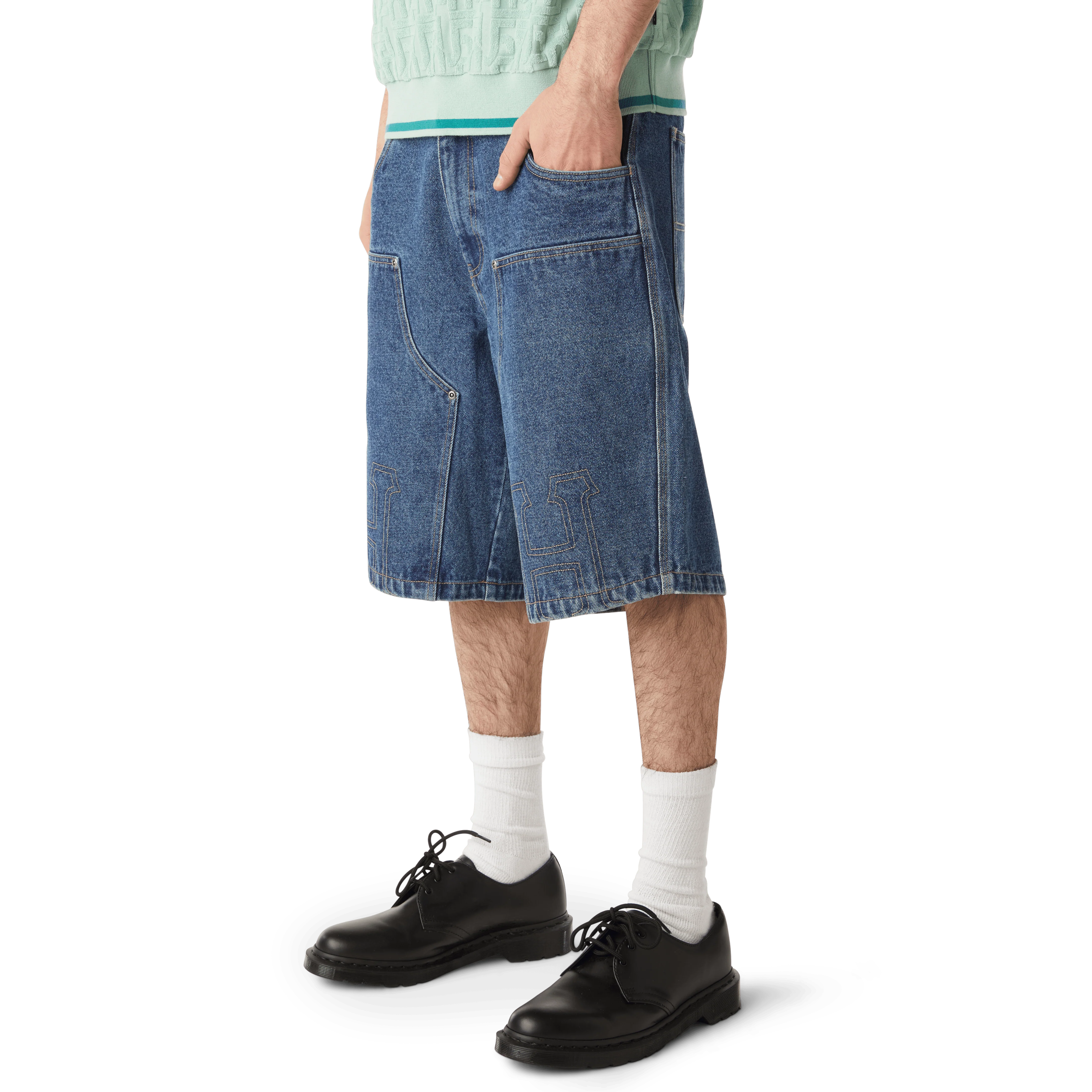 Classic H Double Knee Denim Short - Image 16