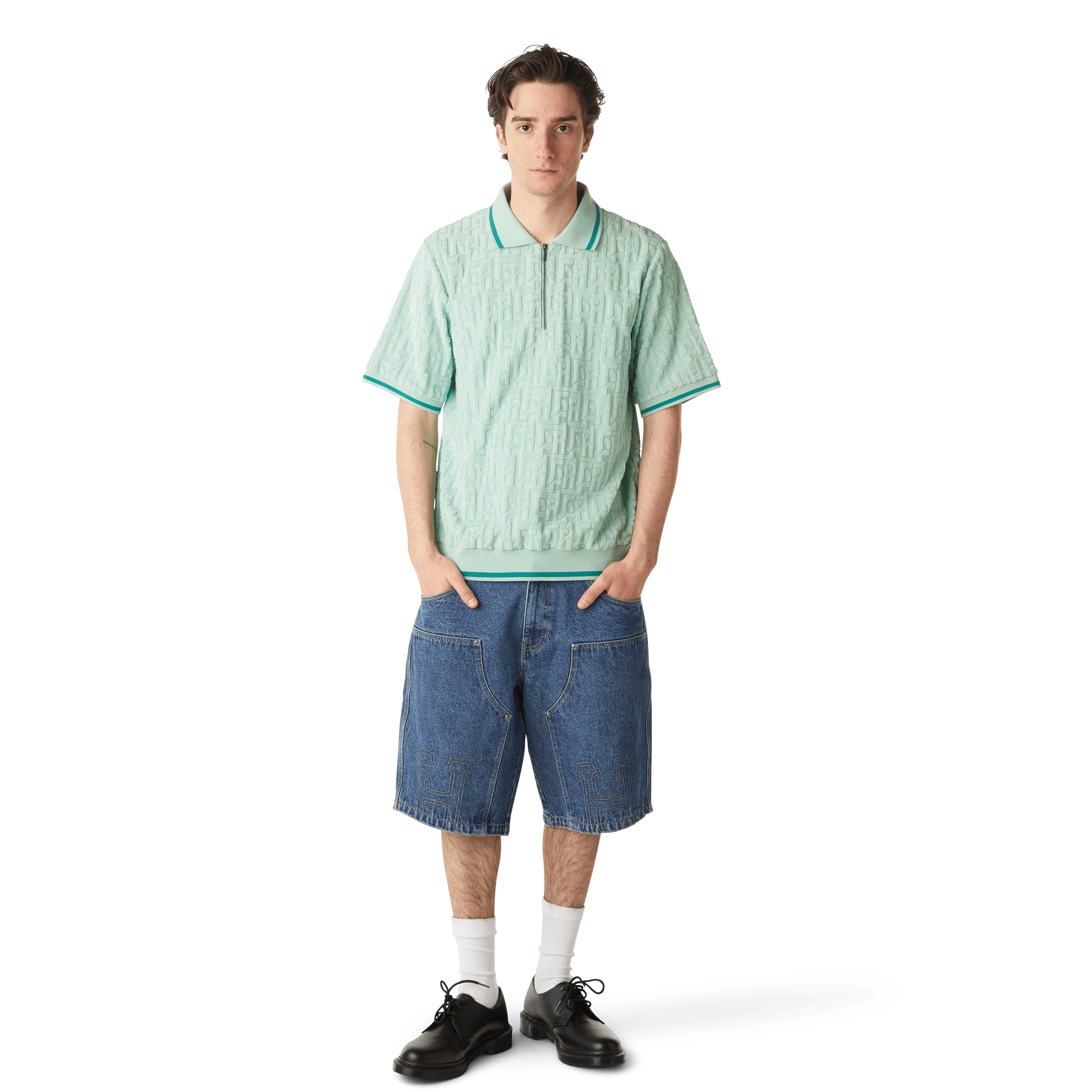 Classic H Double Knee Denim Short - Image 17