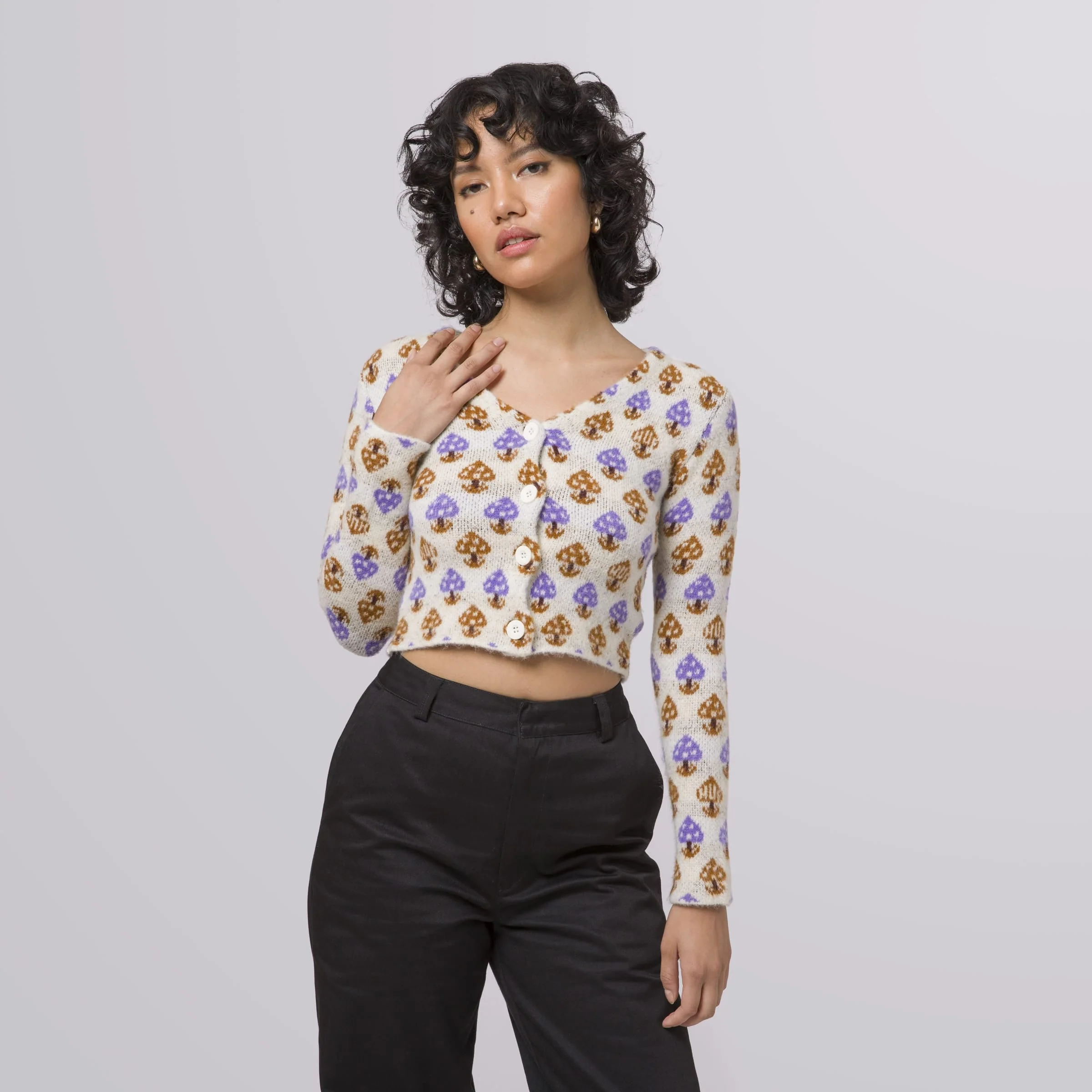 Shroom Cropped Cardigan - Image 6